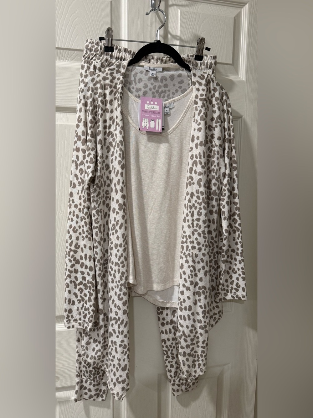 NEW Roudelain 3 Piece Pajama Set - Size Medium | Color: Cream